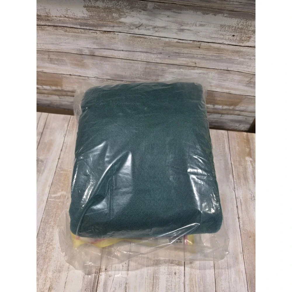 Best Value Blanket Forest Green Fits Twin or Full Size Bed Made in USA NOS